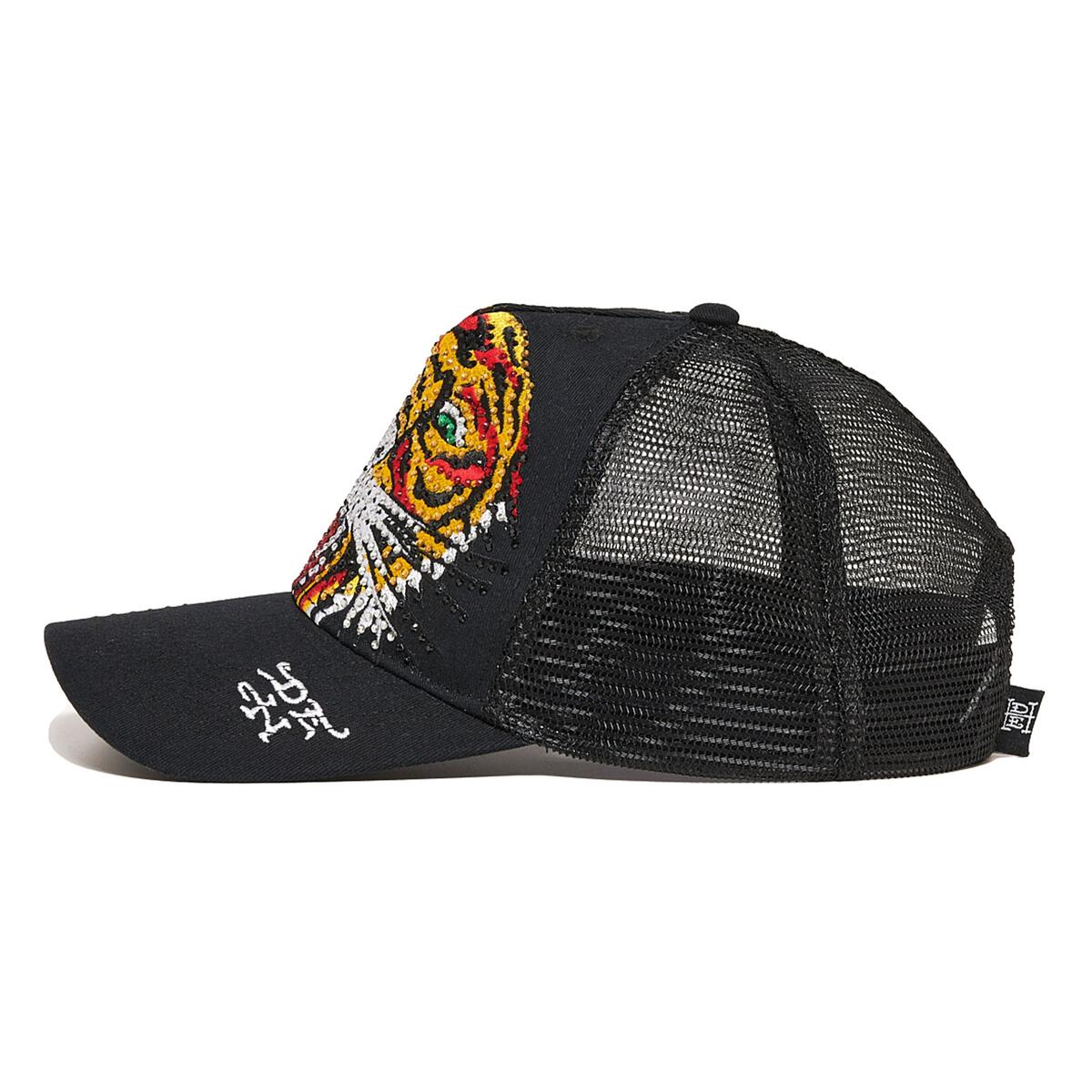ED HARDY Tiger Rhinestone Trucker Hat