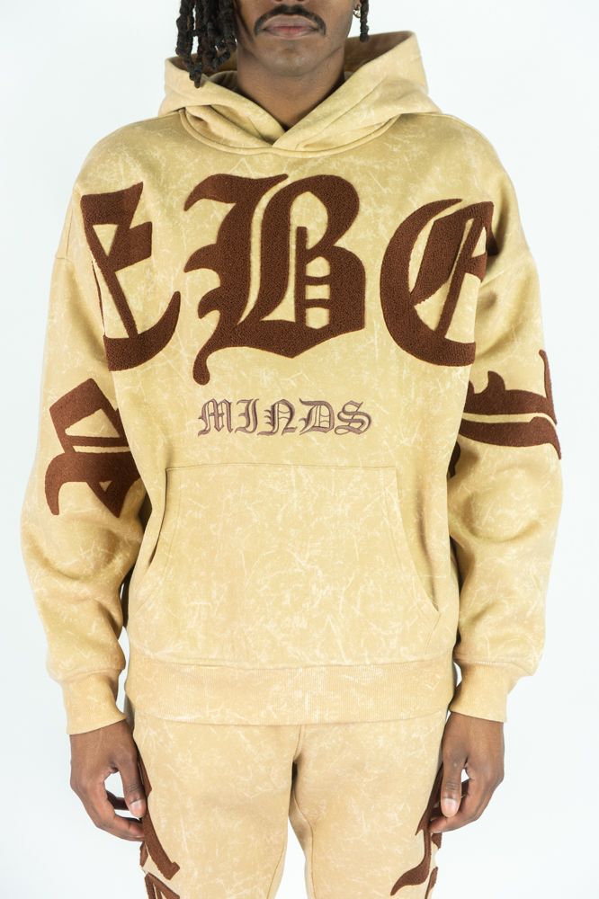 REBEL MINDS Chenille Rebel Fleece Hoodie