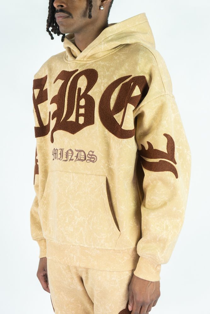 REBEL MINDS Chenille Rebel Fleece Hoodie