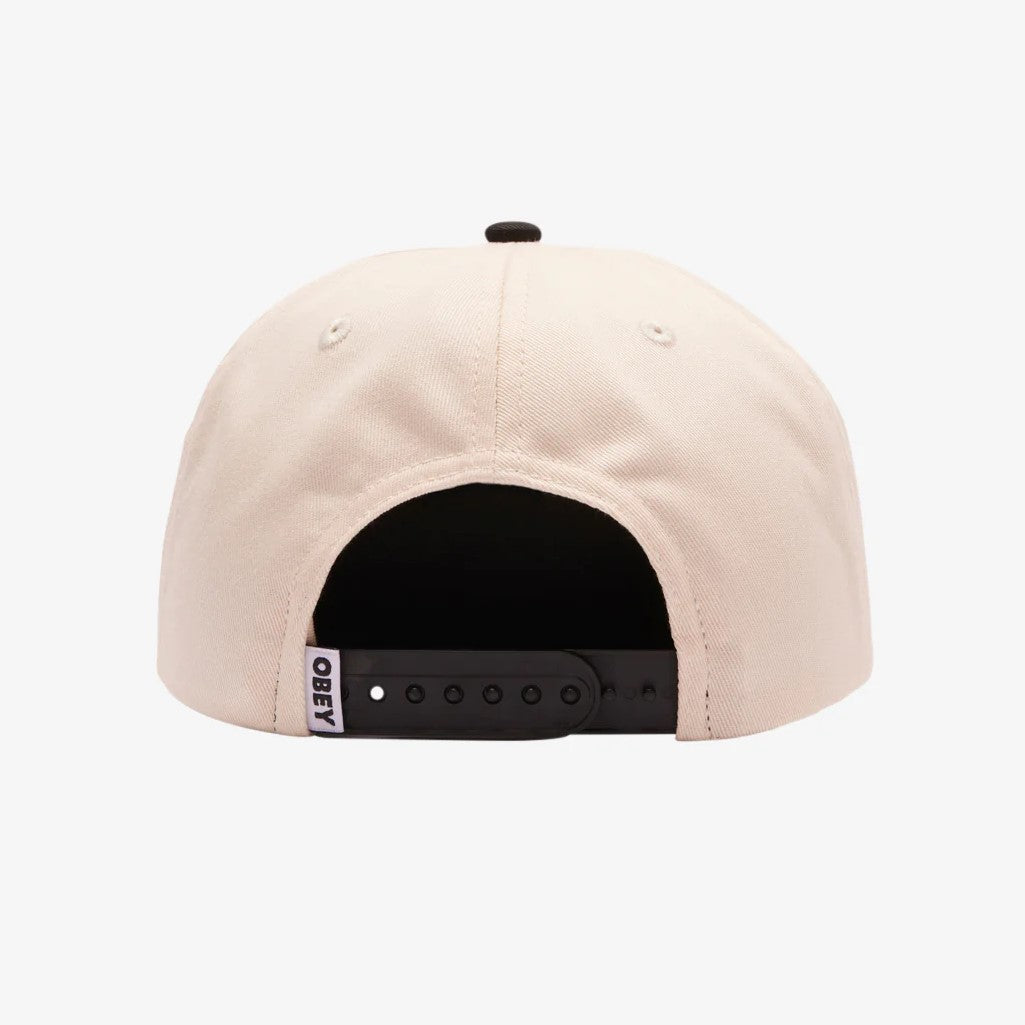 OBEY Case 5 Panel Snapback - White/Black