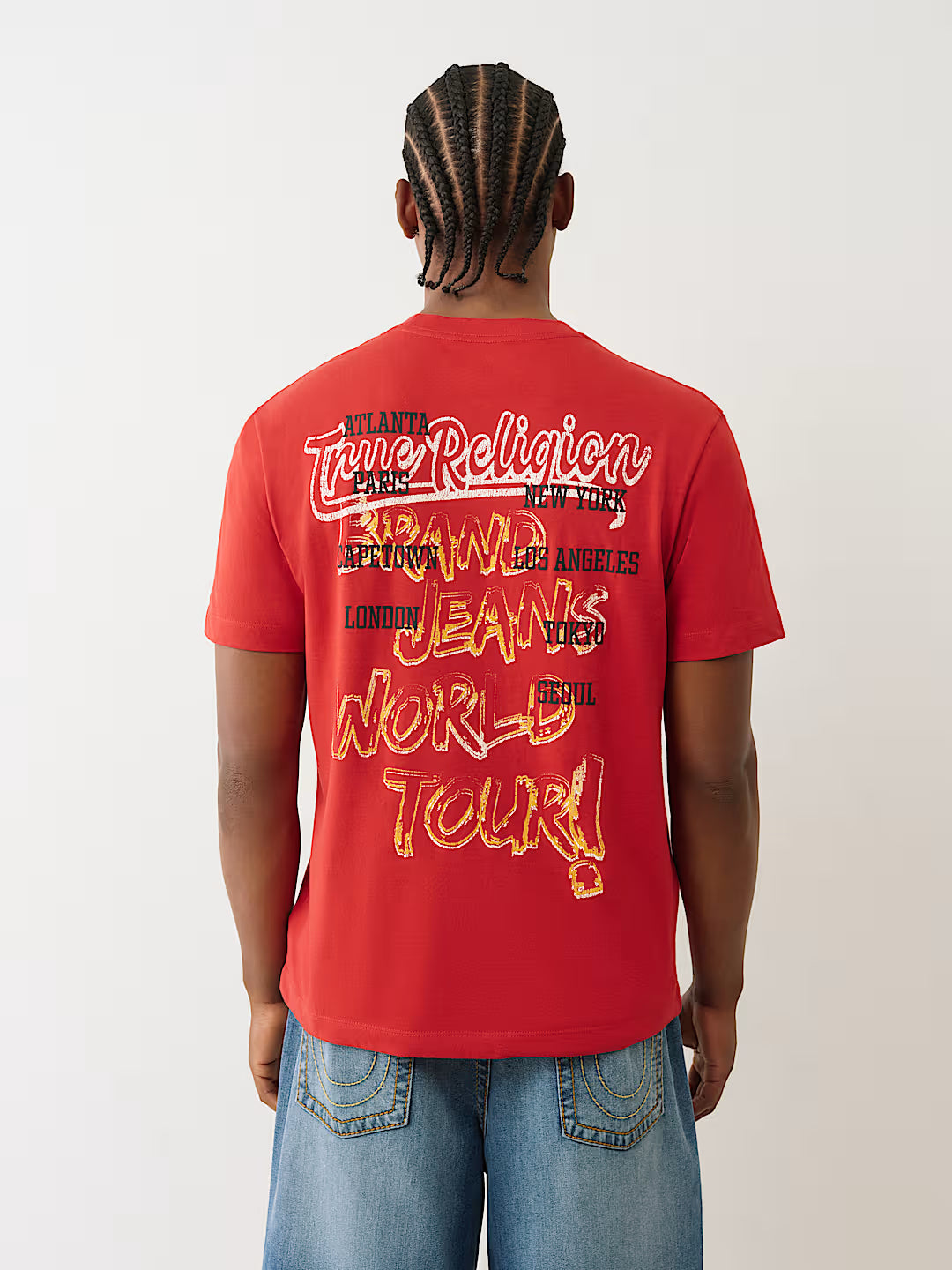TRUE RELIGION Faded World Tour Logo Tee