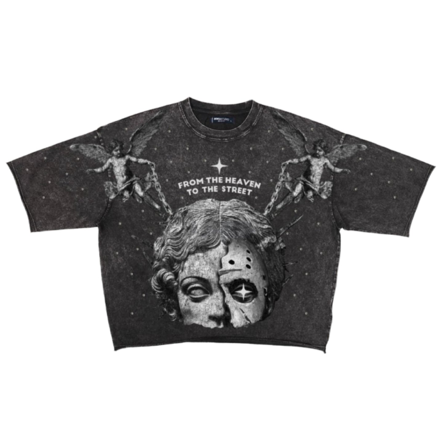 ROKU STUDIO Enzyme Washed From Heaven Cropped Tee