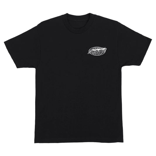 SANTA CRUZ Global Flame Dot Mono Mens Graphic T-Shirt