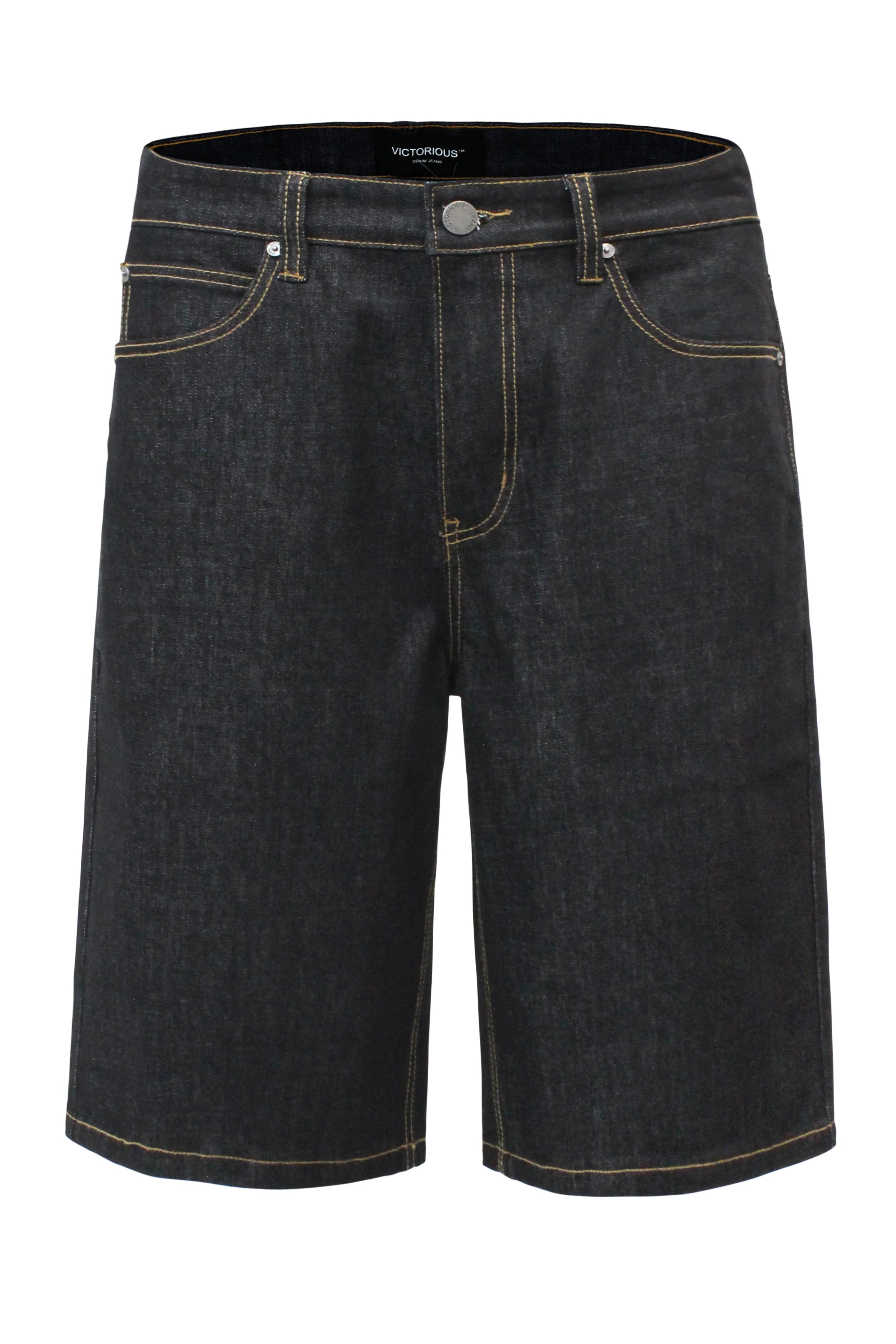 VICTORIOUS Baggy Fit Raw Denim Jorts – K MOMO