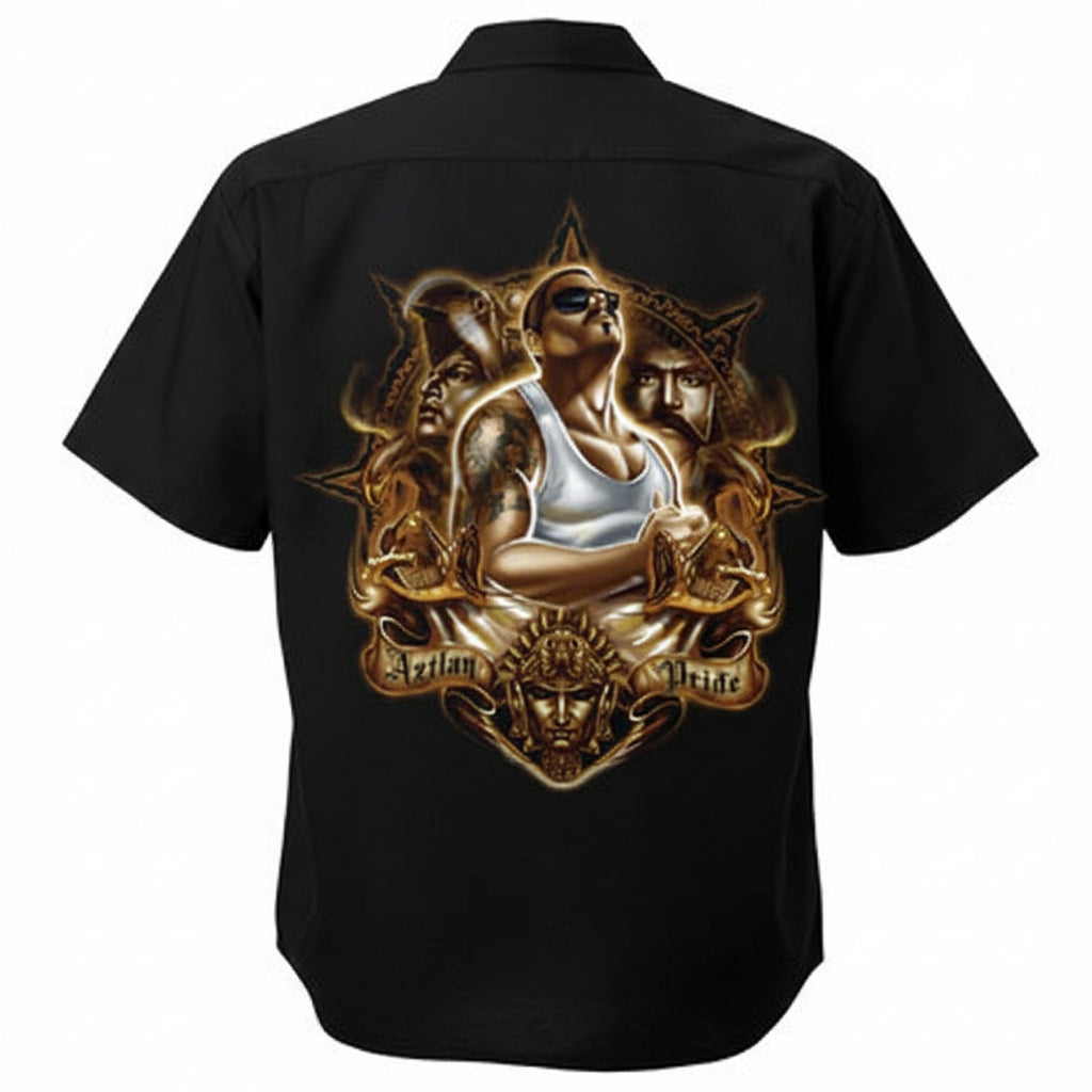 DGA™ AZT™ Work Shirt - AZTLAN PRIDE – K MOMO DGA™ AZT™ Work Shirt - AZTLAN PRIDE – K MOMO