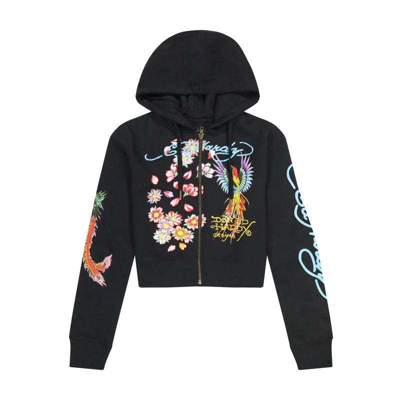 ED HARDY Women s Phoenix Cropped Hoodie K MOMO