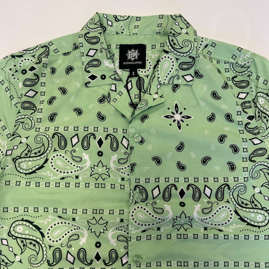 PJ MARK Men Short Sleeve Woven Shirts - Green