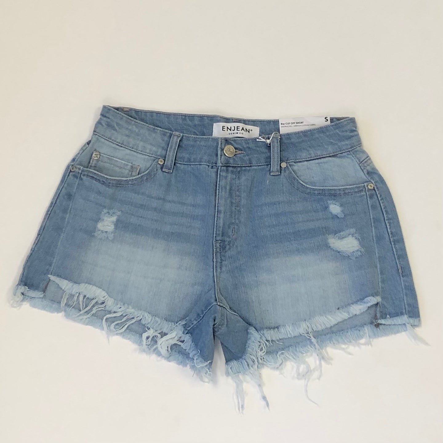 Woman's Highrise Destructed Denim Short