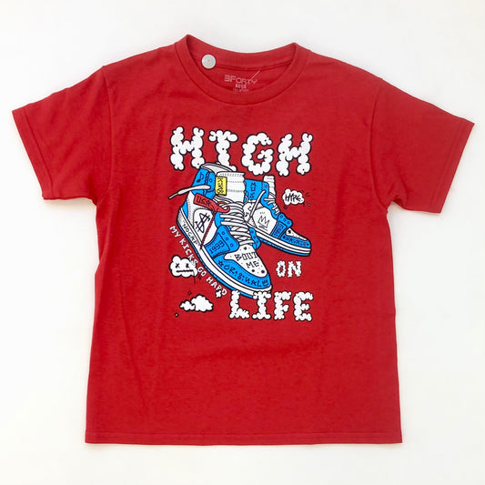 3FORTY High On Life Kid Graphic T-Shirt - Red