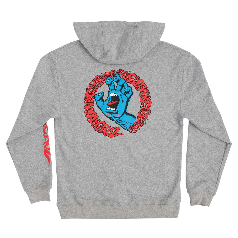 SANTA CRUZ Screaming 50 Mens Pullover Hoodie Sweatshirt Heather Grey