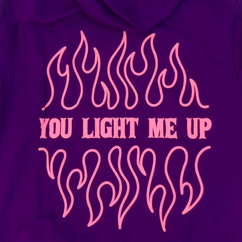 REBEL MINDS You Light Me Up Graphic Hoodie