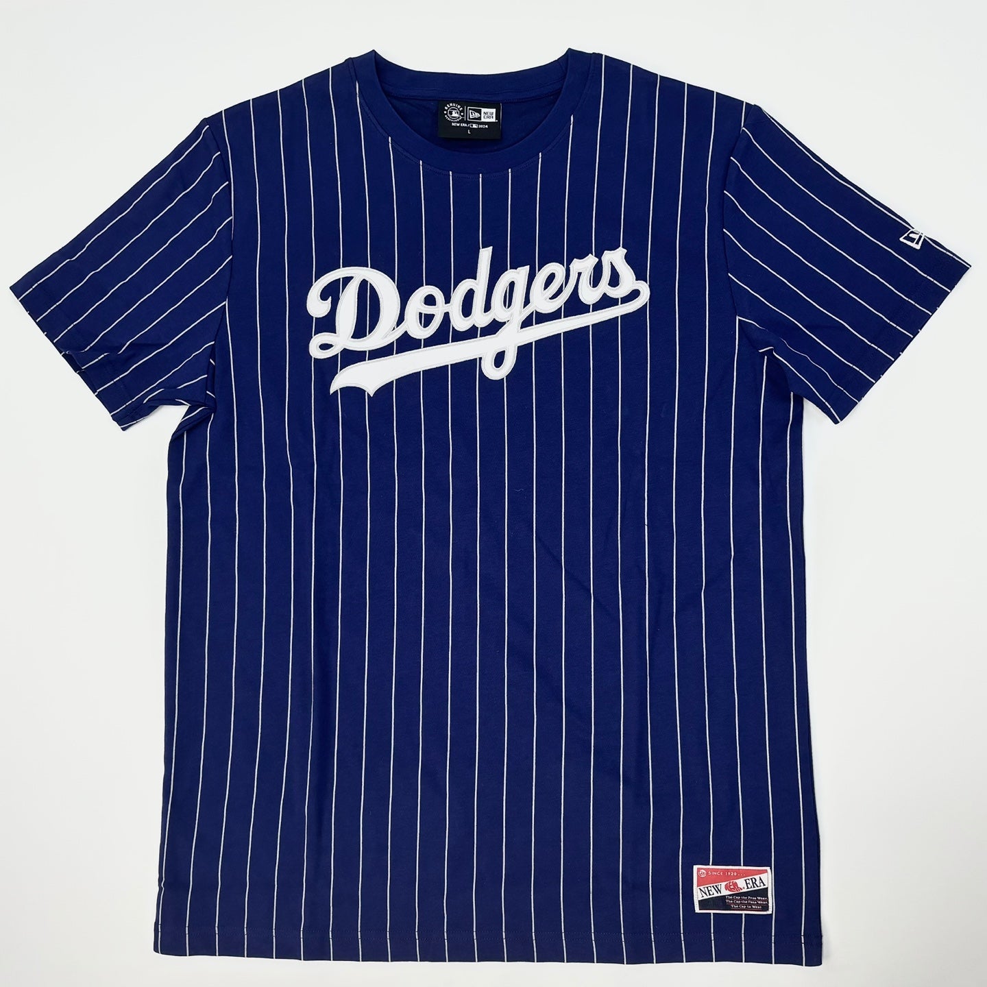 New era la deals dodgers pinstripe t-shirt