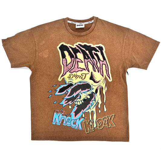 DVMT Knock Knock Oversized Acid Wash Graphic T-shirt