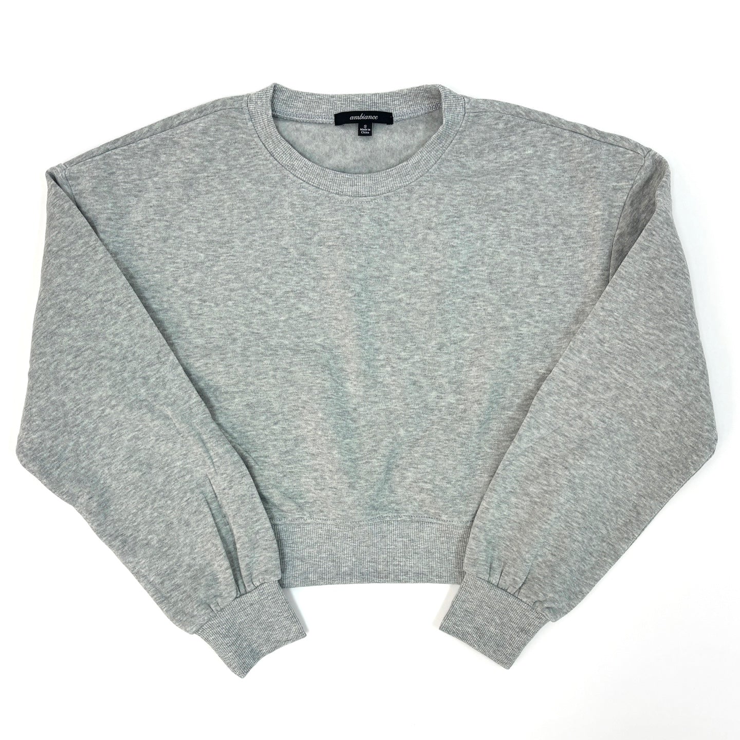 Women's Basic Fleece Long Sleeve Crop Top