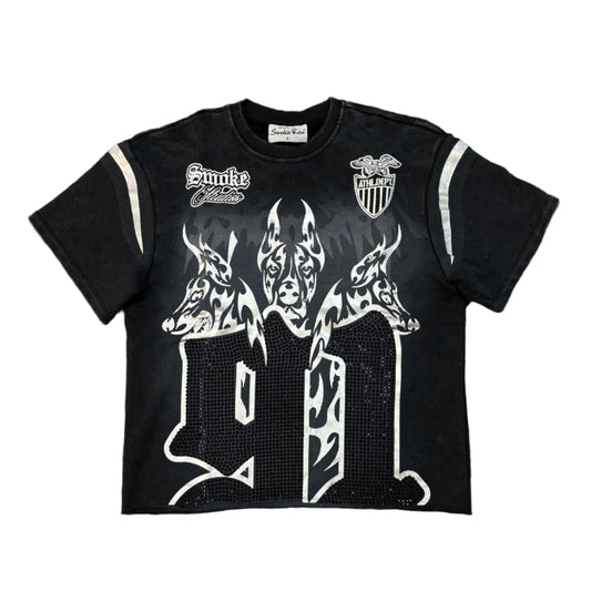 SMOKE RISE Washed Stone Graphic T-Shirt