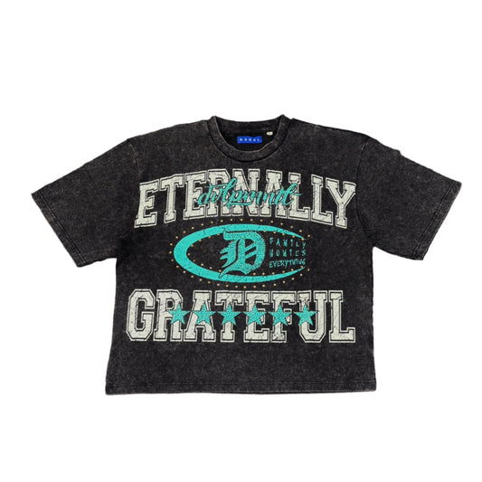 R3BEL Eternally Grateful Graphic Crop Tee