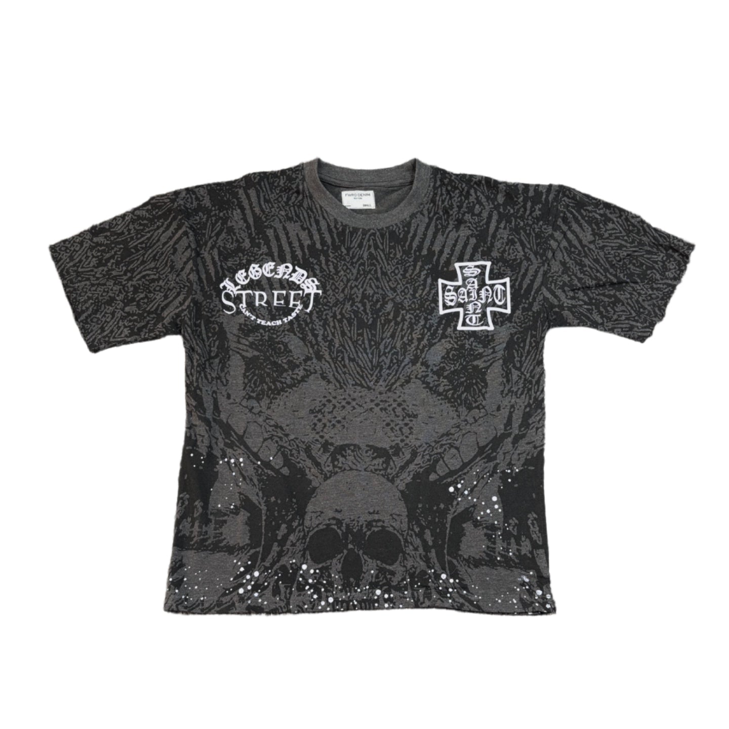 EVOLUTION Skull Graphic Cropped Tee