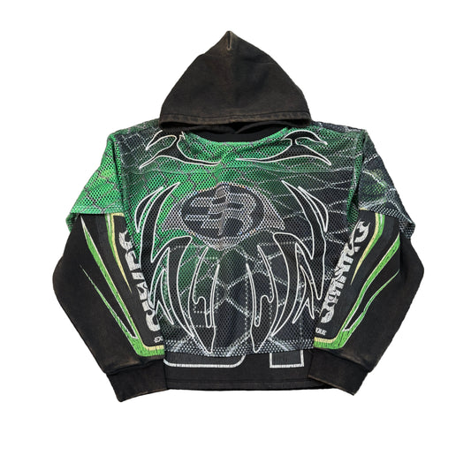 SMOKE RISE Boost Graphic Crop Hoodie