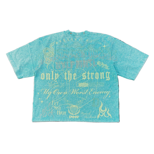 R3BEL Only The Strong Graphic Crop Tee