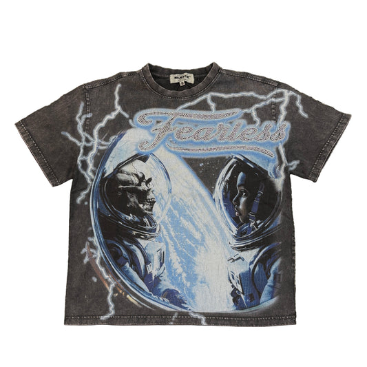 MAJESTIK Astronaut Graphic Crop Tee