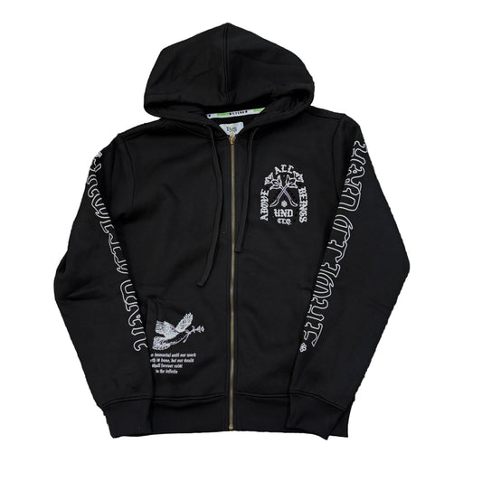 HIGHLY UNDRTD Above All Graphic Zip Up Hoodie