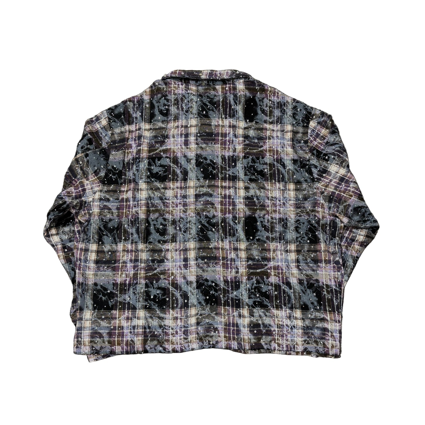 R3BEL Rhinestone Crop Paid Shirt