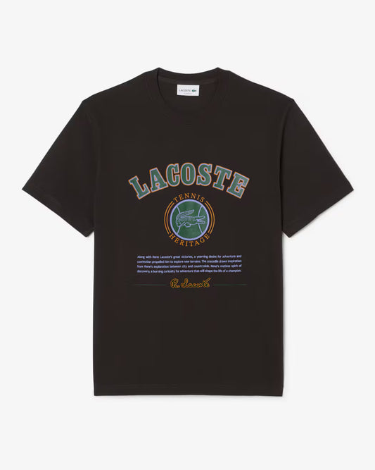 LACOSTE Men's Print Cotton T-Shirt