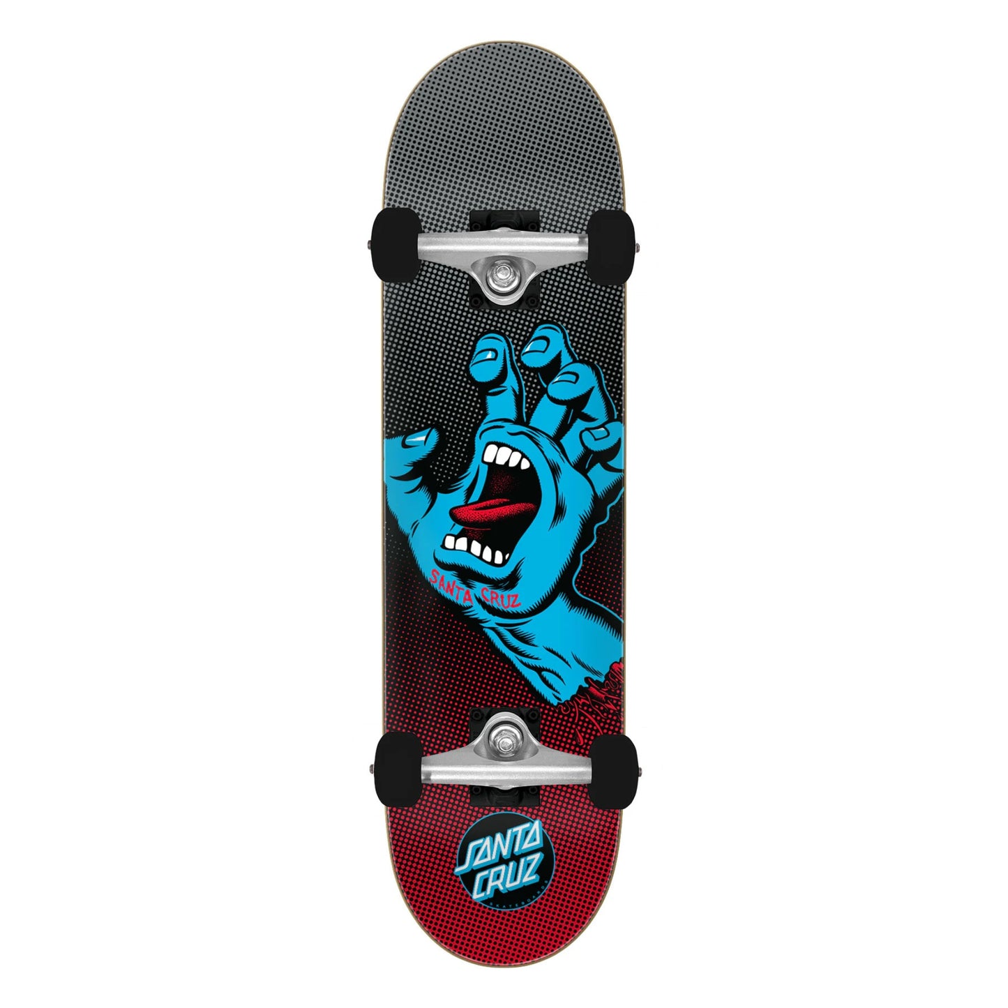 SANTA CRUZ 8.25in Large Screaming Hand Fade Santa Cruz Complete Skateboard