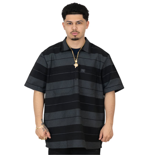 FB COUNTY Short Sleeve Checker Zip Shirt