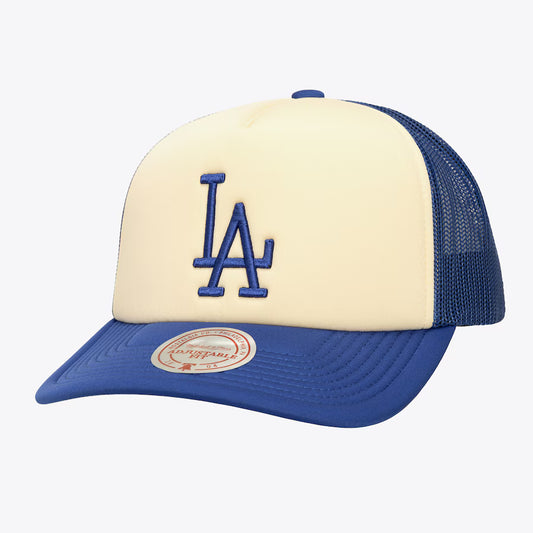 MITCHELL & NESS Los Angeles Dodgers Cooperstown Collection Block Trucker Adjustable Hat
