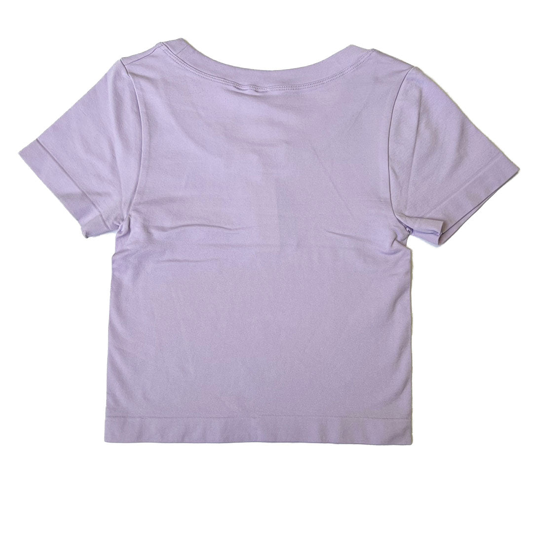 Solid Short Sleeve Crop Top T-Shirt