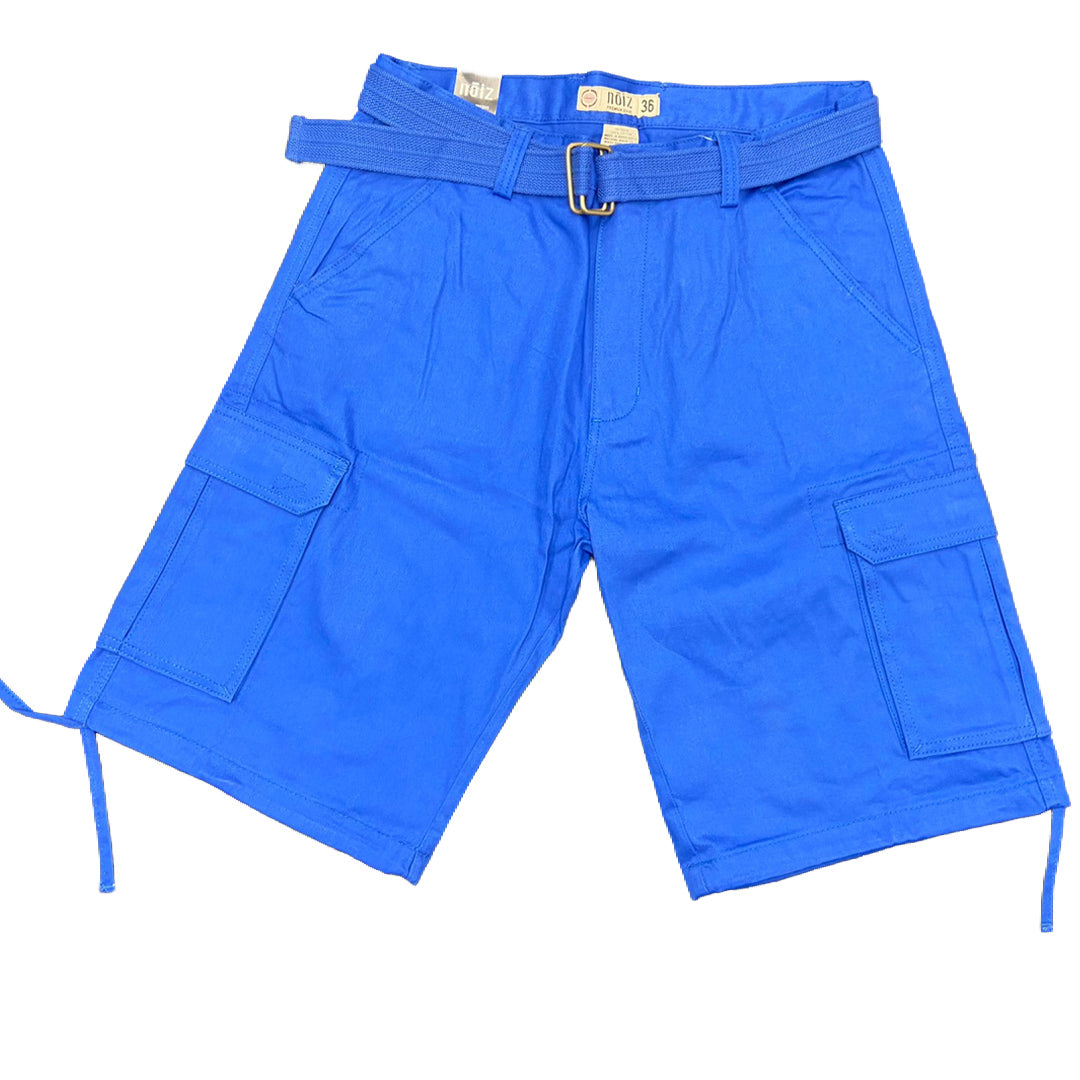 Cargo Shorts with Adjustable Twill Belt Utility Pocket Royal