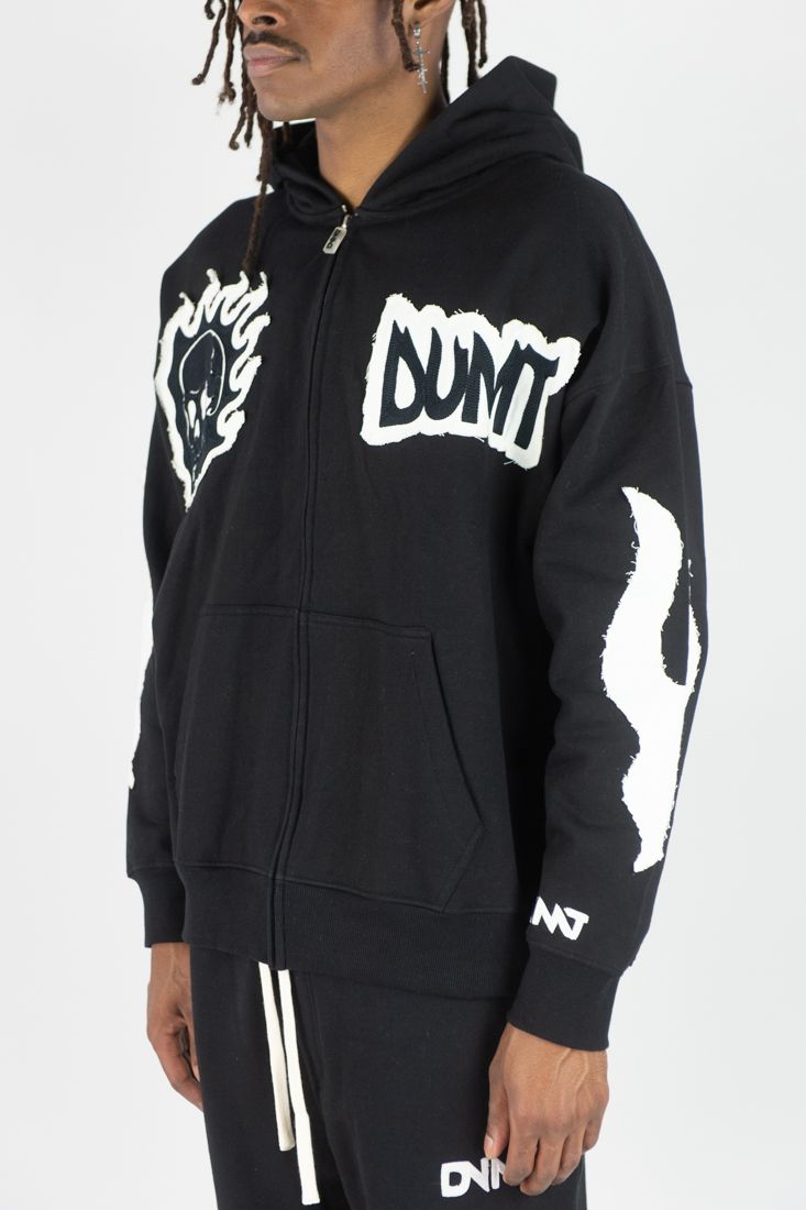 DVMT Combustion Oversized Zip Up Hoodie