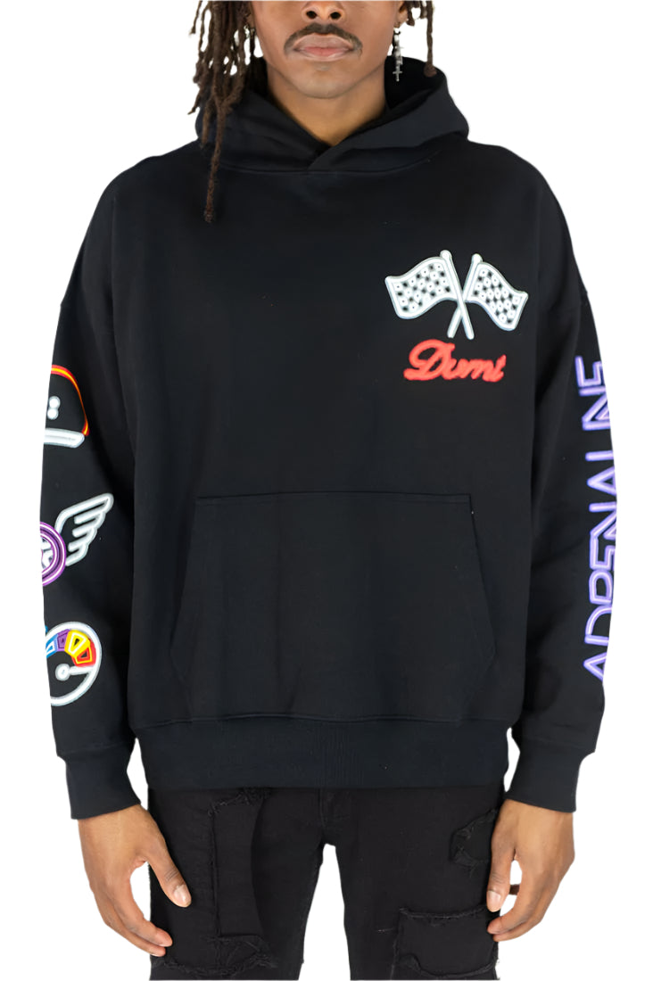 DVMT Junkies Acid Wash Oversized Hoodie