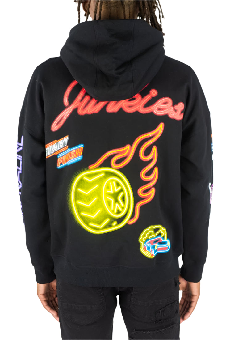 DVMT Junkies Acid Wash Oversized Hoodie