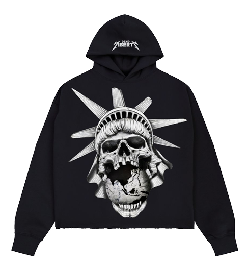 ROKU STUDIO Dead Liberty Cropped Graphic Hoodie