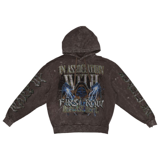 FIRST ROW Defense Dept. Heavy Washed Graphic Hoodie