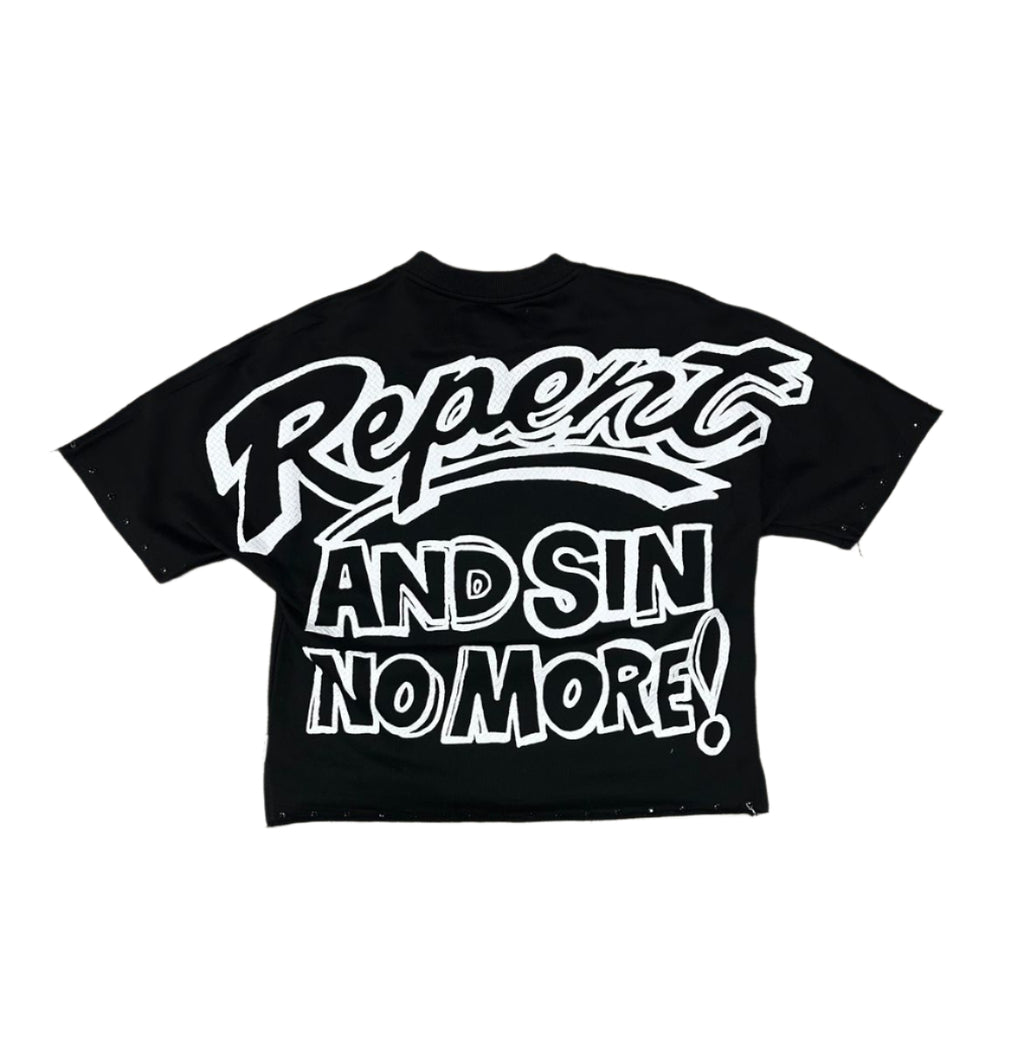 BKYS Repent F-Terry Cropped Tee
