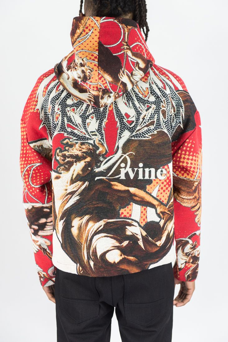 REBEL MINDS Heaven Rhinestone Tapestry Hoodie