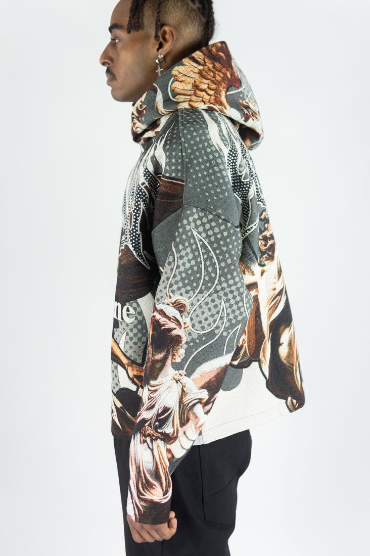 REBEL MINDS Heaven Rhinestone Tapestry Hoodie