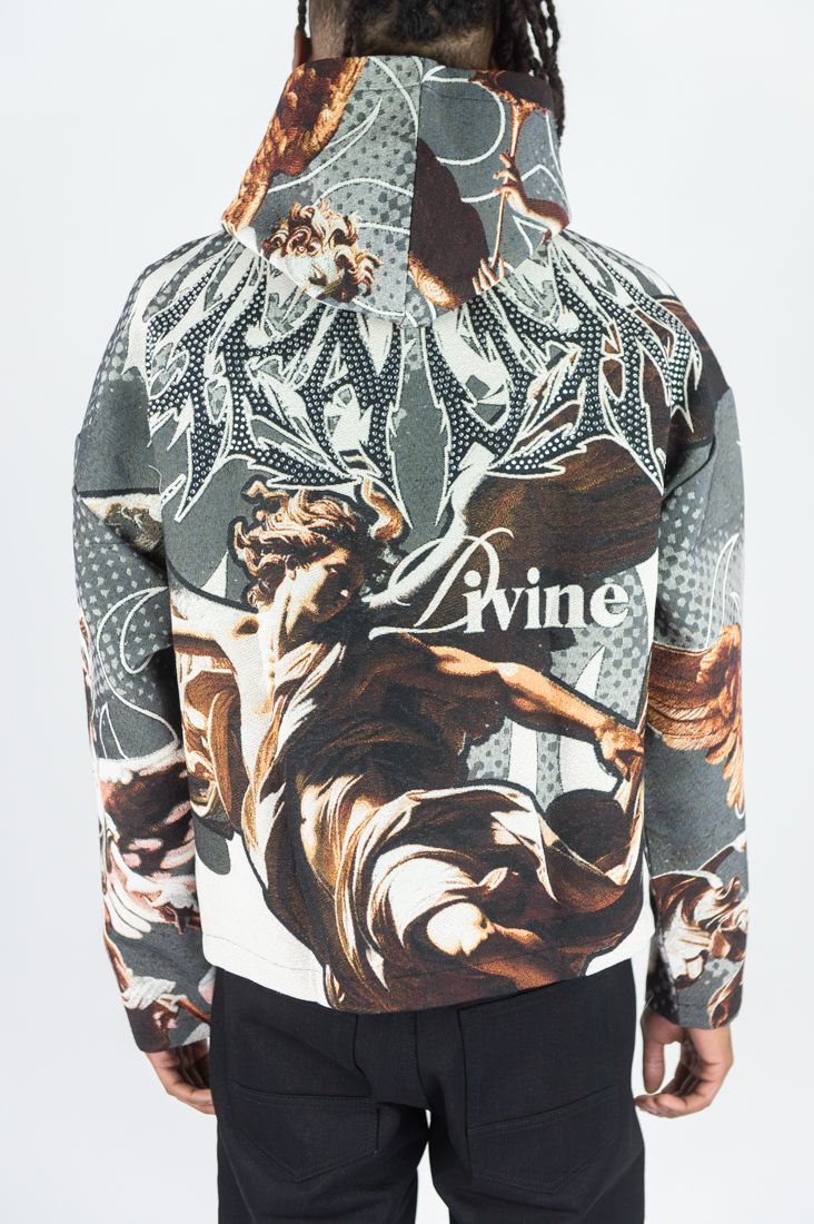 REBEL MINDS Heaven Rhinestone Tapestry Hoodie