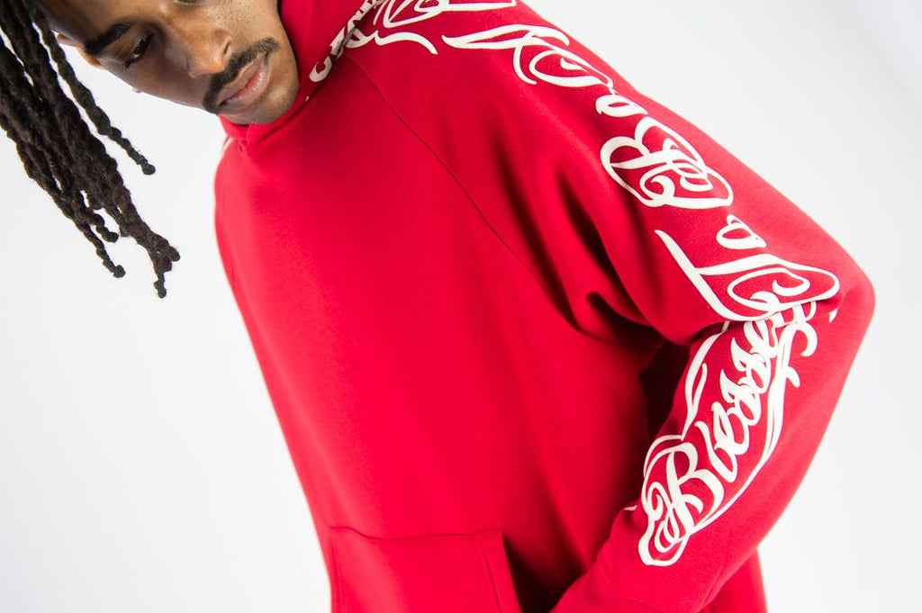 REBEL MINDS Script Blessed Fleece Hoodie