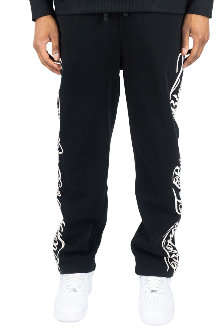 REBEL MINDS Script Blessed Fleece Sweatpants