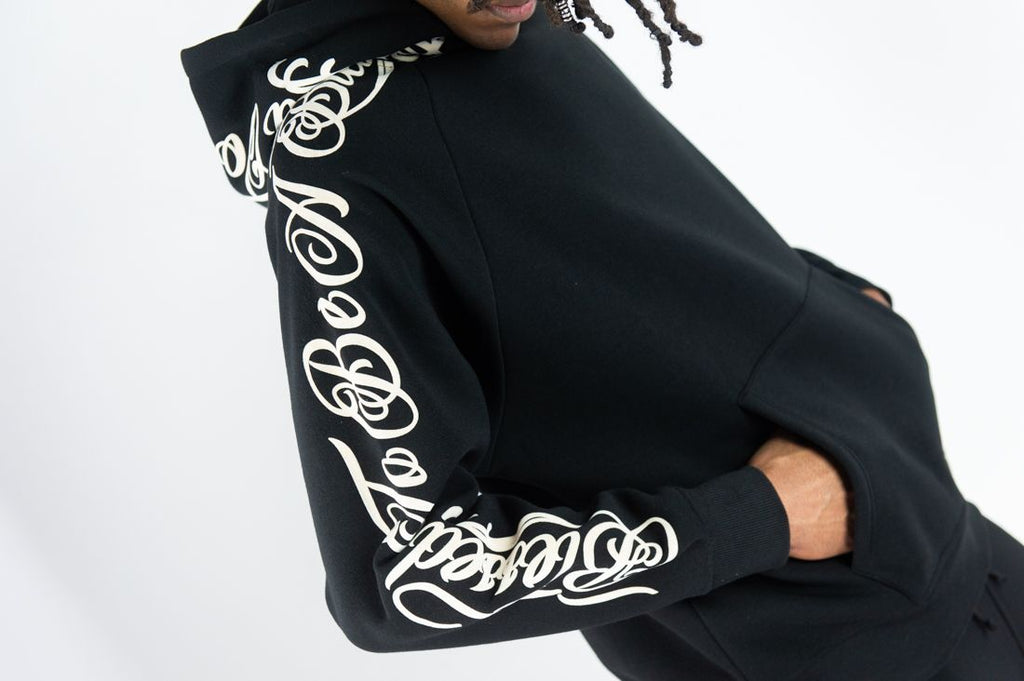REBEL MINDS Script Blessed Fleece Hoodie
