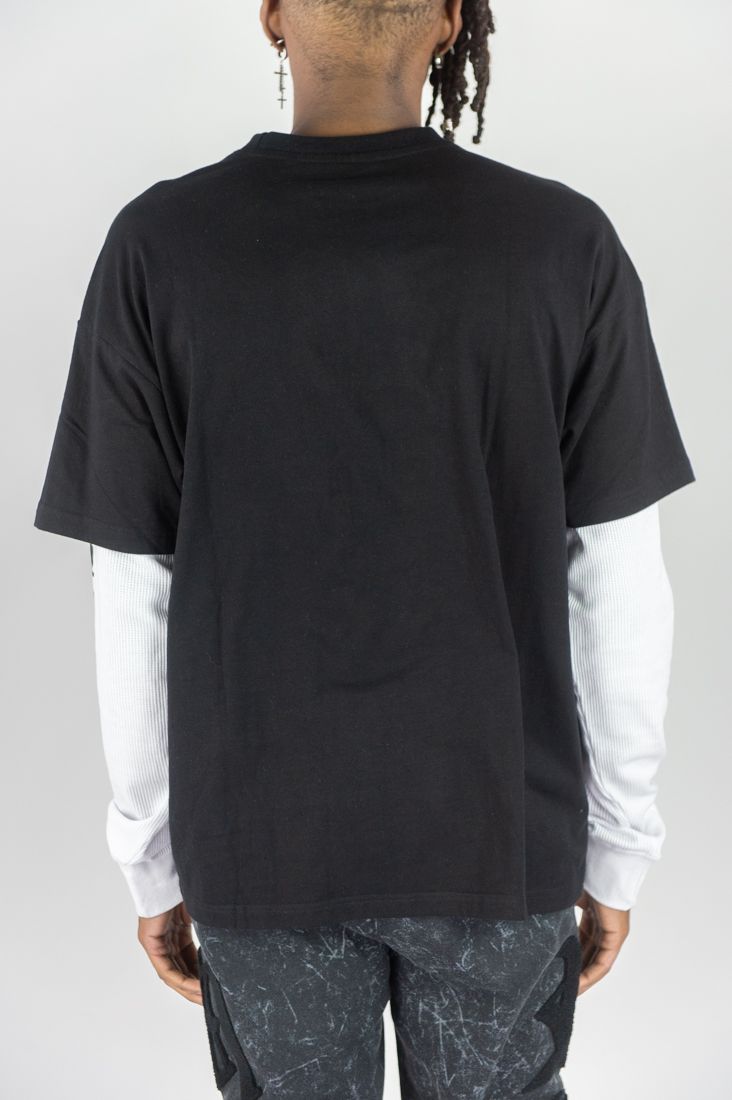 REBEL MINDS Chenille Rebel Twofer Graphic Long Sleeve T-shirt