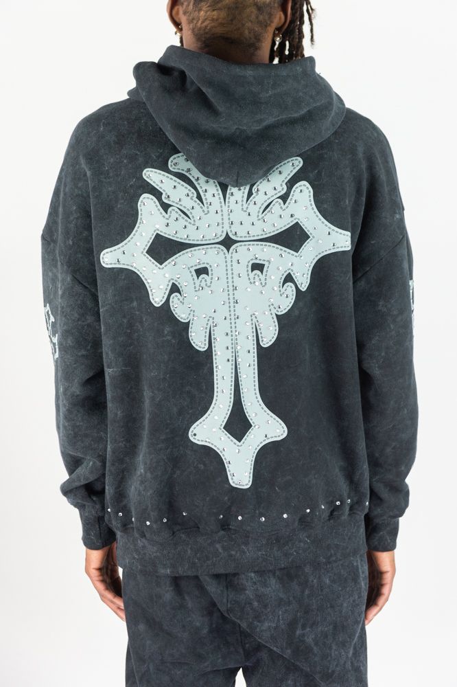 REBEL MINDS Stud Faith Oversized Hoodie