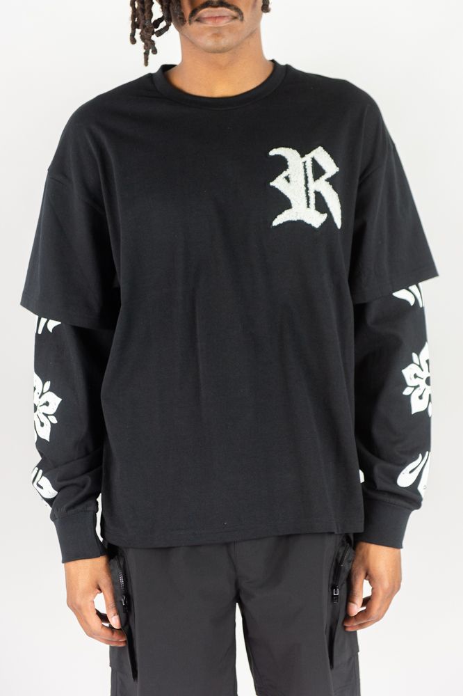 REBEL MINDS Palms Twofer Graphic Long Sleeve T-shirt