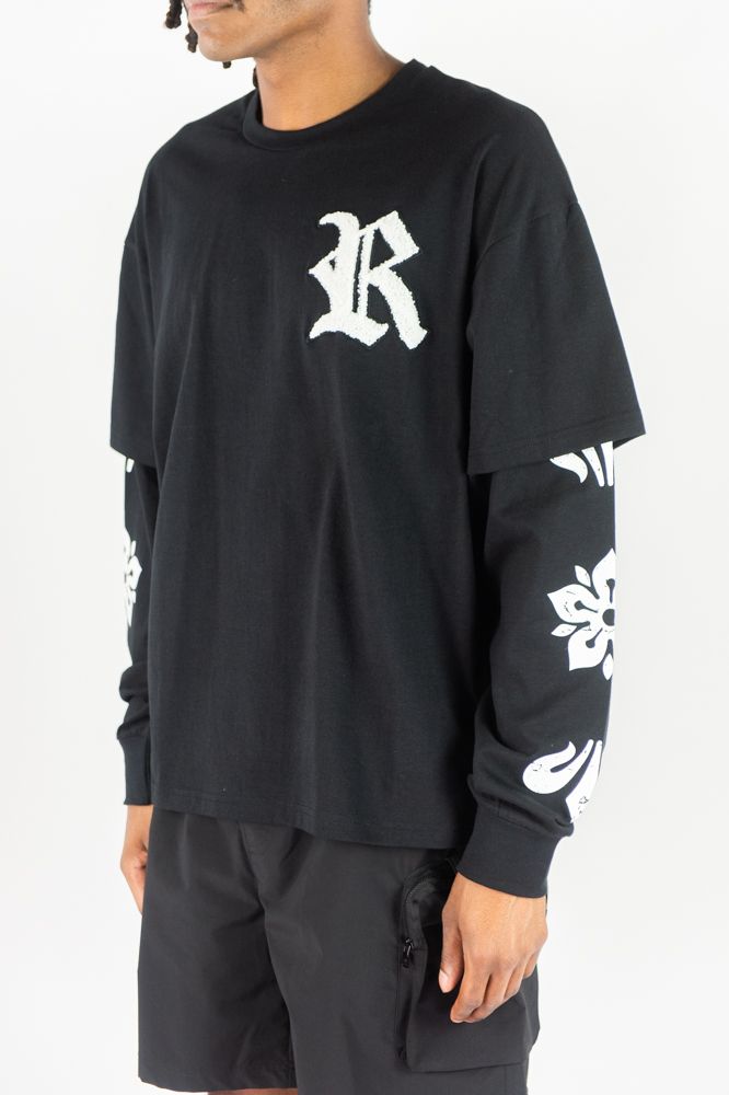 REBEL MINDS Palms Twofer Graphic Long Sleeve T-shirt