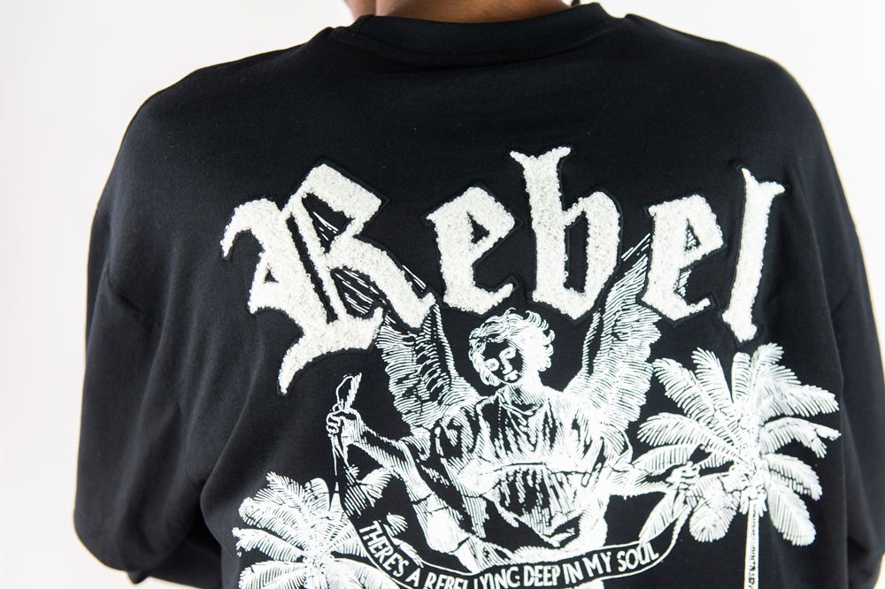 REBEL MINDS Palms Twofer Graphic Long Sleeve T-shirt