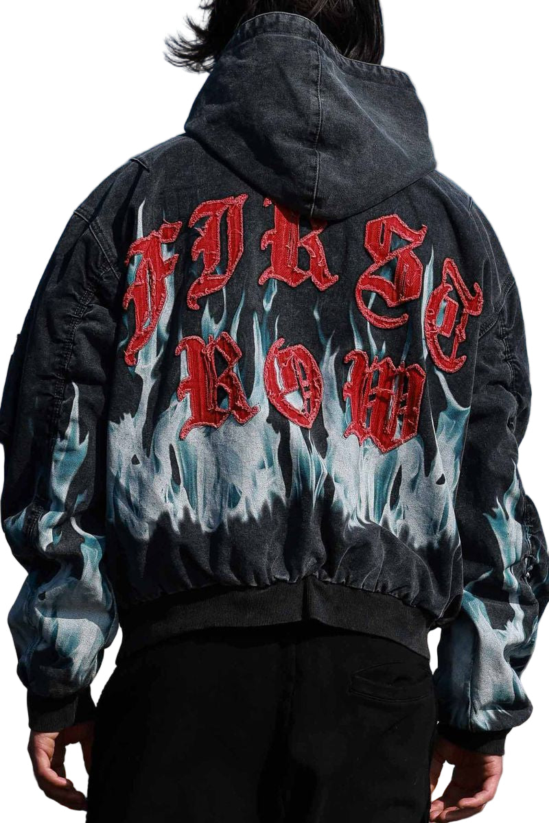 FIRST ROW Wake Up And Be Fierce Flame Hood Jacket
